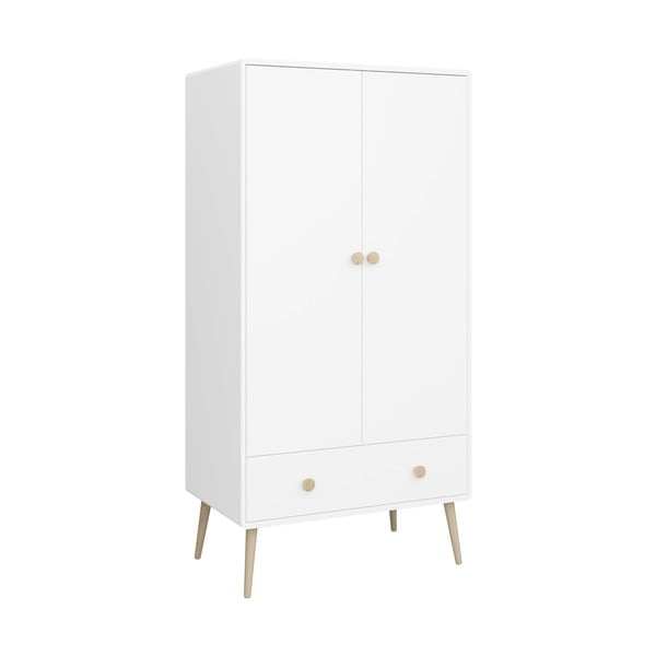 Bílá dětská šatní skříň 80x160 cm Gaia - Tvilum-image-2