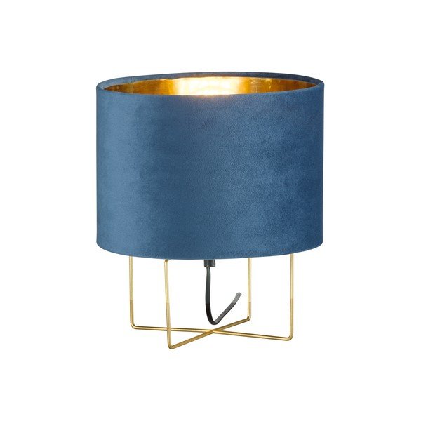 Modrá stolní lampa Fischer & Honsel Aura, výška 32 cm