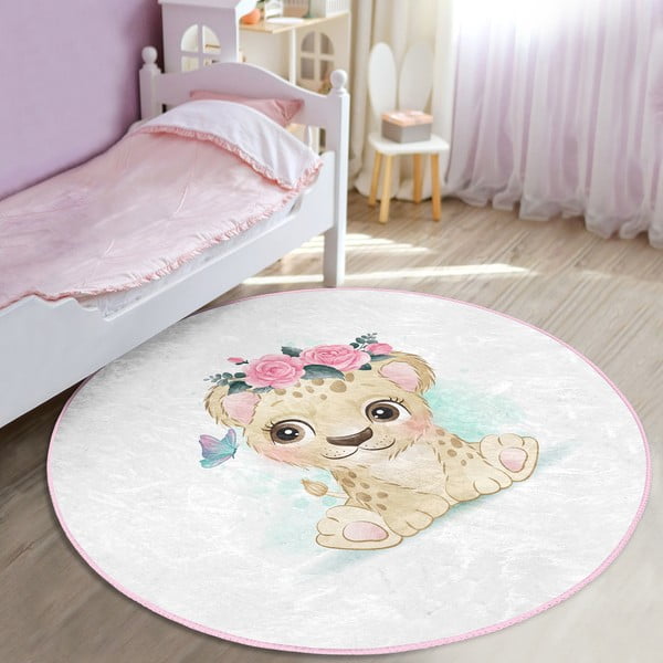 Bílý dětský koberec ø 100 cm Comfort – Mila Home-image-3