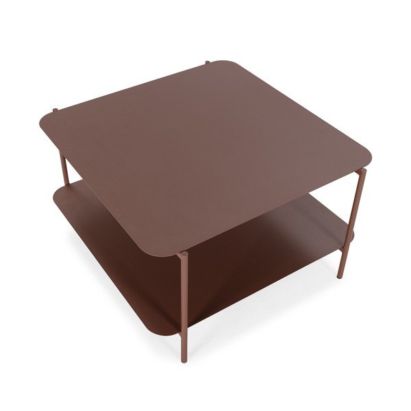 Kovový konferenční stolek v terakotové barvě 70x73 cm Beatrix – MOME-image-3