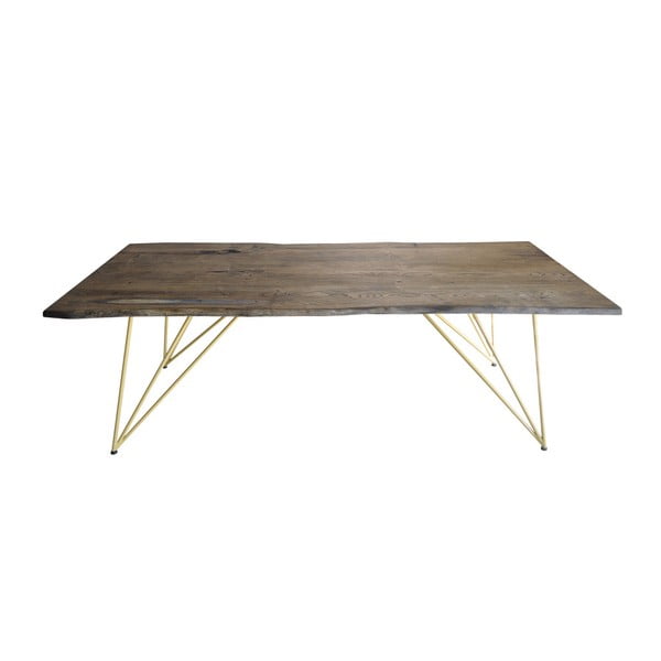 Jídelní stůl s deskou z masivního akáciového dřeva FLAME furniture Inc. Amber, 100 x 220 cm