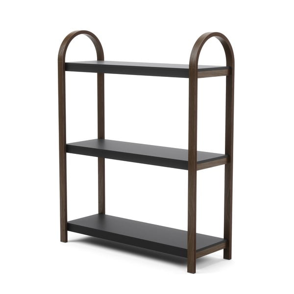 Černý přírodní regál v dekoru ořechu 72x90 cm Bellwood – Umbra-image-3
