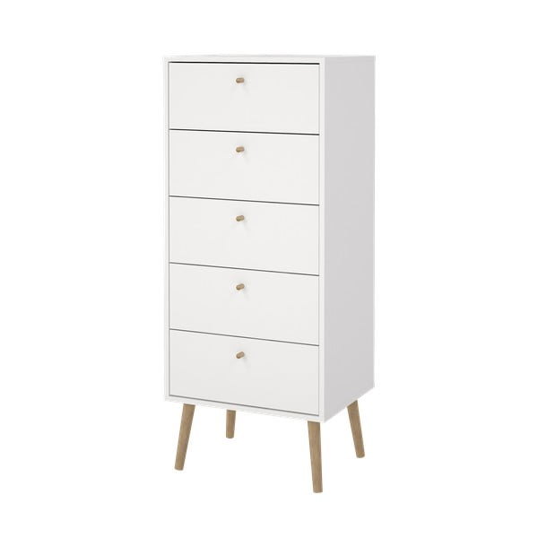 Bílá vysoká komoda 50x120 cm Bodo – Tvilum-image-4