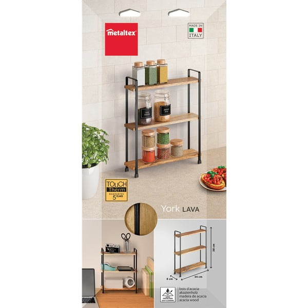 Dřevěný organizér na kořenky York – Metaltex-image-3