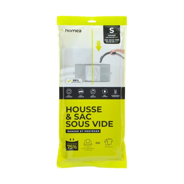 Vakuový plastový úložný box na oblečení 40x40x25 cm – Homéa-image-1