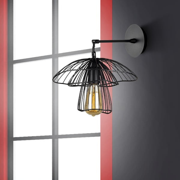 Černé nástěnné svítidlo Squid Lighting Root, výška 36 cm-image-2