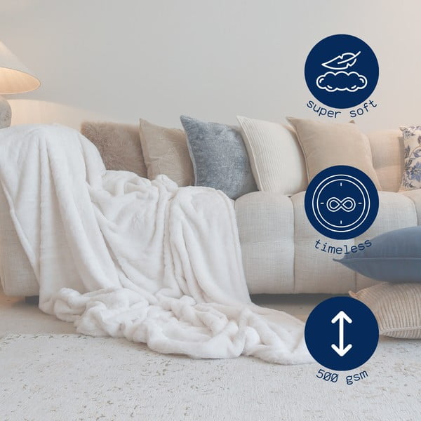 Šedá deka z umělé kožešiny 150x200 cm Ruby – Tiseco Home Studio-image-3