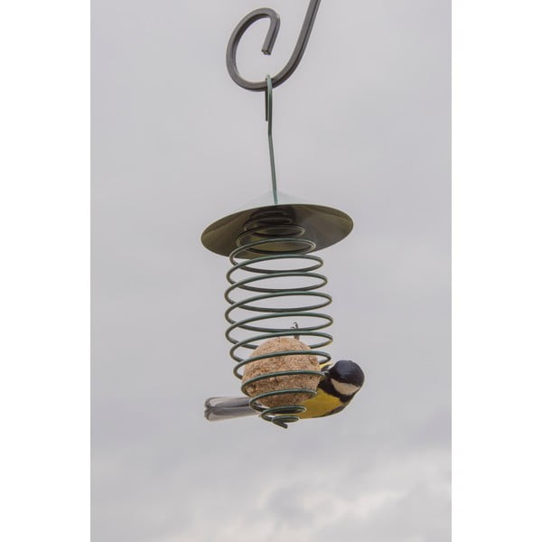 Tmavě zelené kovové krmítko se střechou Esschert Design, ⌀ 10,8 cm-image-3