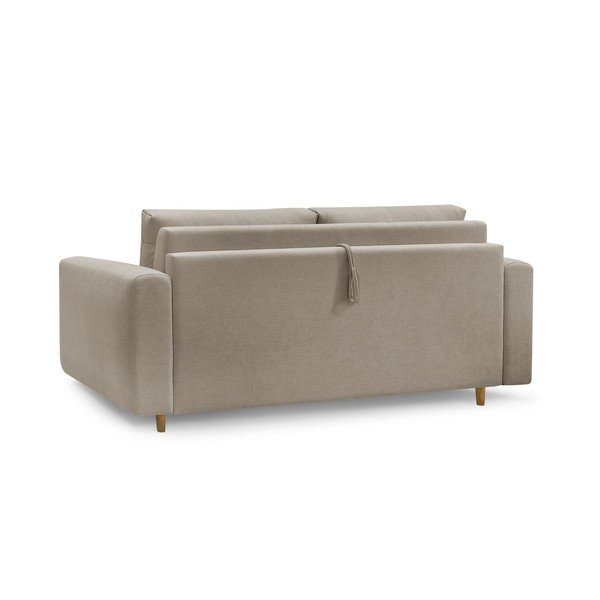 Taupe pohovka na každodenní spaní/rozkládací 220 cm Cocoone – Bobochic Paris-image-4