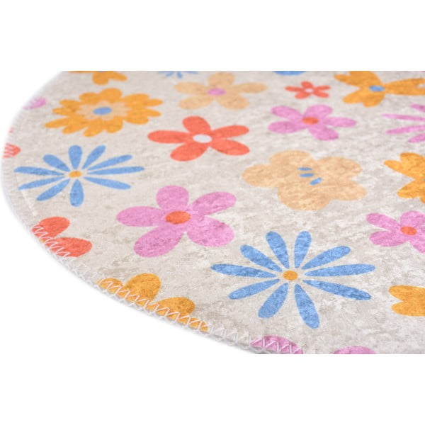 Pratelný dětský koberec ø120 cm Joyfull Garden – Vitaus-image-2