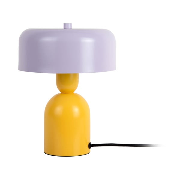 Žlutá/fialová stolní lampa (výška 24 cm) Double Funky – Leitmotiv
