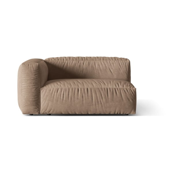 Světle hnědý modul pohovky z textilie bouclé (levý roh) Martina – Micadoni Home