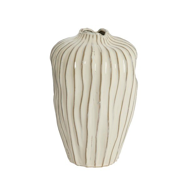 Krémová keramická váza (výška 30 cm) Vechhia – Light & Living
