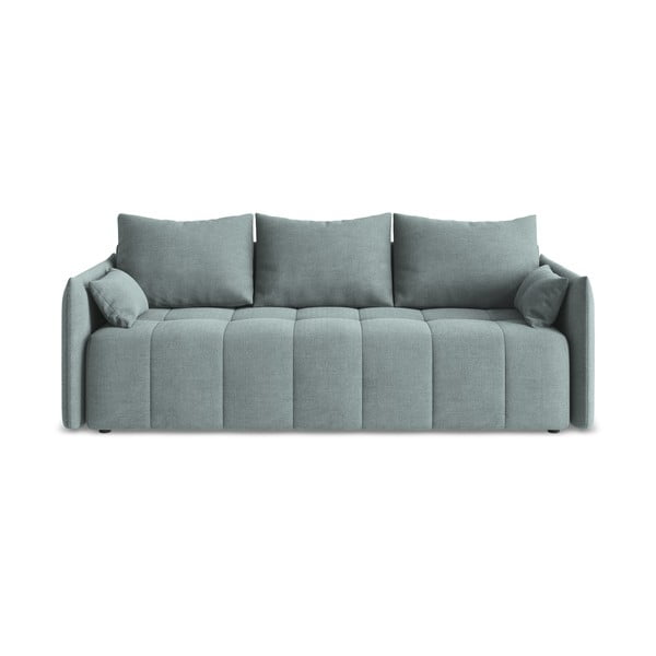 Modrá rozkládací/s úložným prostorem pohovka 225 cm Moku – Makamii