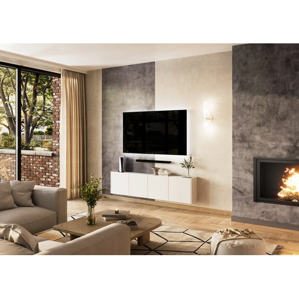 Bílý TV stolek 183x45 cm Piana – Germania-image-1