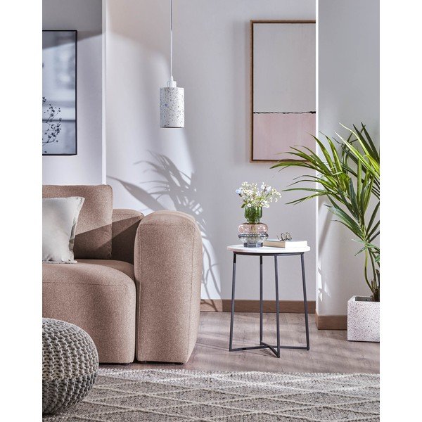 Kulatý odkládací stolek s mramorovou deskou  ø 41 cm Bryson – Kave Home-image-1