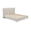 Béžová čalouněná dvoulůžková postel s roštem 160x200 cm Sary – Bobochic Paris