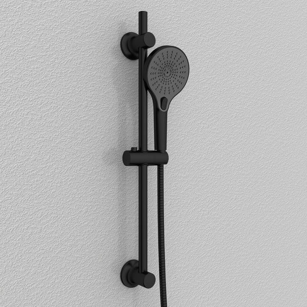 Černá samodržící sprchová tyč z nerezové oceli 70 cm – Wenko-image-1