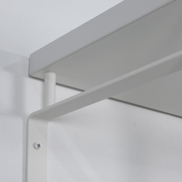 Bílý kovový nástěnný věšák s poličkou 70 cm Rex – Spinder Design-image-1