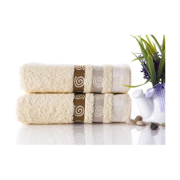 Set dvou ručníků Truva Cream, 50x90 cm