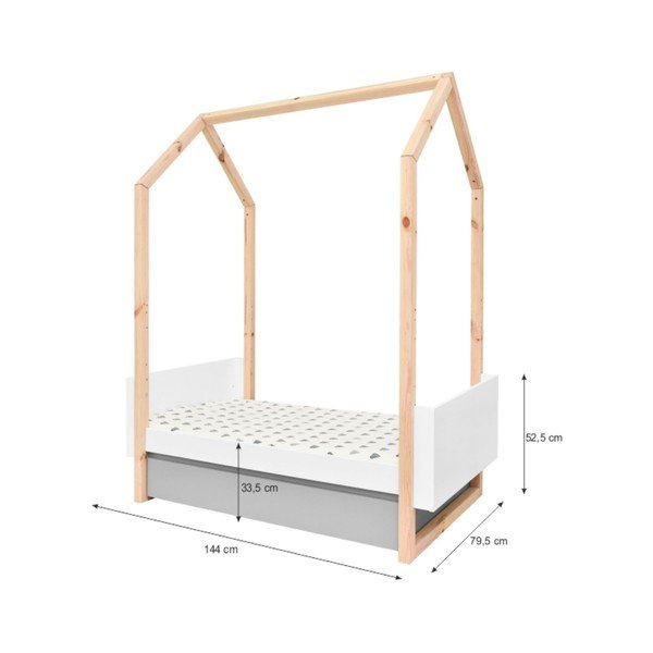 Dětská variabilní postýlka se zásuvkou BELLAMY Pinette-image-2