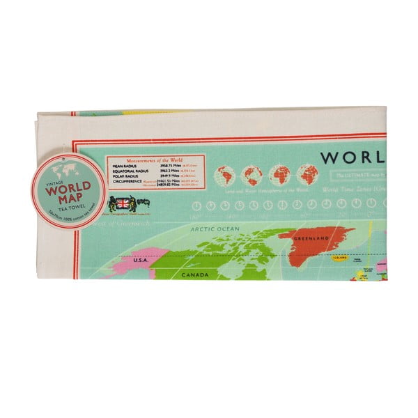 Bavlněná utěrka Rex London World Map, 50 x 70 cm-image-3