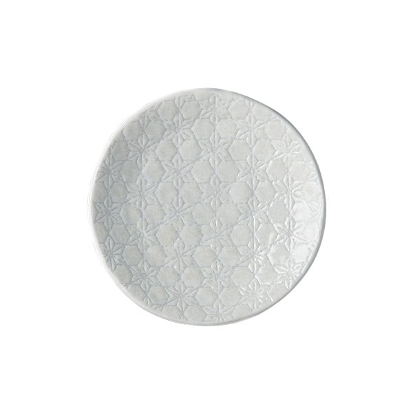 Bílý keramický talíř MIJ Star, ø 13 cm