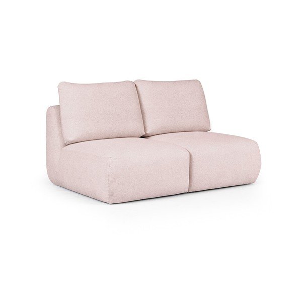 Světle růžová pohovka z textilie bouclé 164 cm Mirel – Rodier-image-2