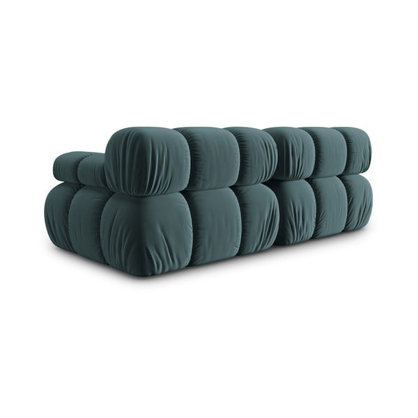 Sametová pohovka v petrolejové barvě 188 cm Bellis – Micadoni Home-image-4