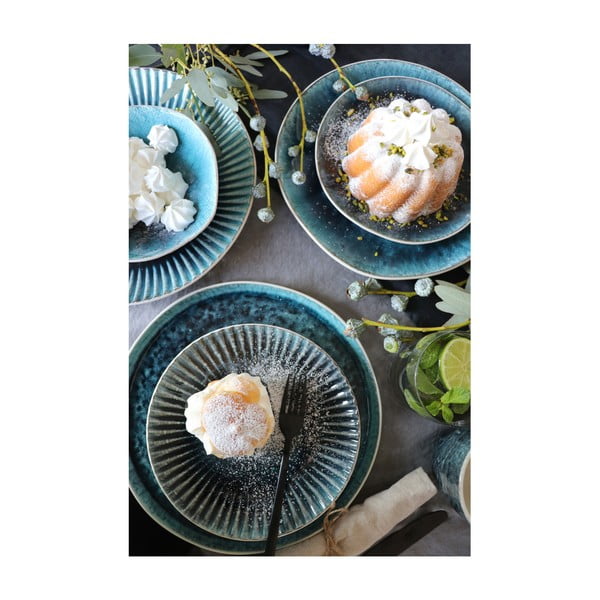 Modrý kameninový talíř Kare Design Mustique Rim, ⌀ 29 cm-image-4