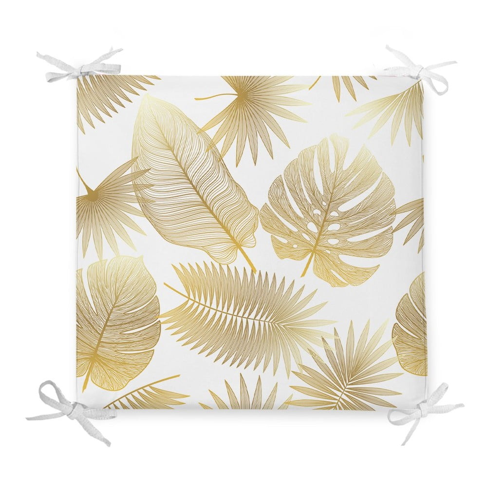 Podsedák s příměsí bavlny Minimalist Cushion Covers Gold Leaf, 42 x 42 cm