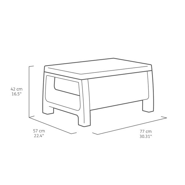 Tmavě šedý zahradní lounge set pro 4 Corfu – Keter-image-4