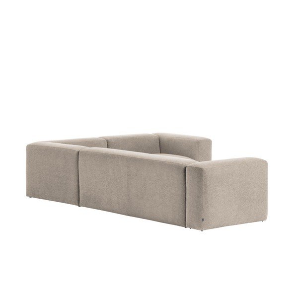 Béžová žinylková rohová pohovka Blok – Kave Home-image-4
