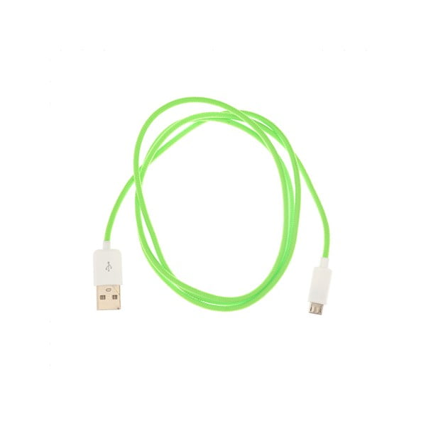 Micro-USB kabel, zelený