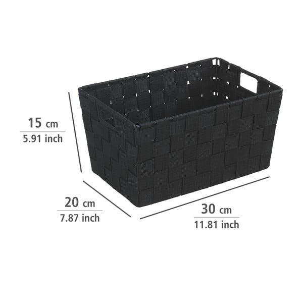 Černý košík Wenko Adria, 20 x 30 cm-image-1