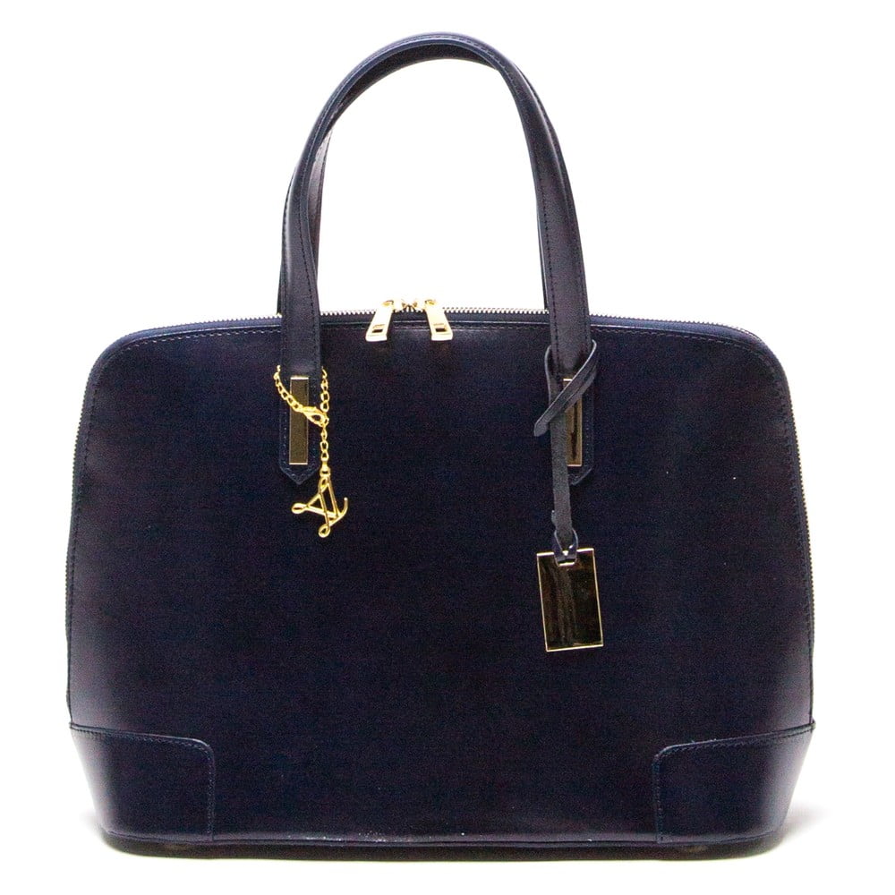 Kožená kabelka Luisa Vanini 364, tmavě modrá