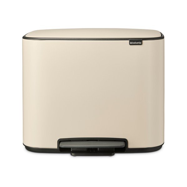 Béžový nášlapný ocelový odpadkový koš 36 l Bo – Brabantia-image-4