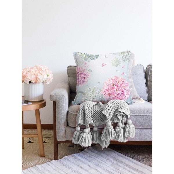 Modrý povlak na polštář s příměsí bavlny Minimalist Cushion Covers Peony, 55 x 55 cm-image-2