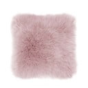 Růžový polštář Tiseco Home Studio Sheepskin, 45 x 45 cm