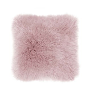 Růžový polštář Tiseco Home Studio Sheepskin, 45 x 45 cm