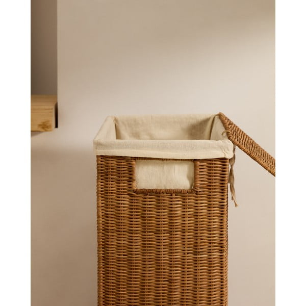 Ratanové koše na prádlo v sadě 2 ks v přírodní barvě Indali – Kave Home-image-3