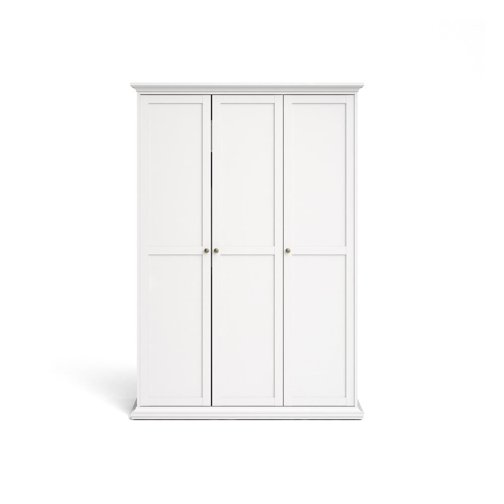 Bílá šatní skříň 139x201 cm Paris - Tvilum