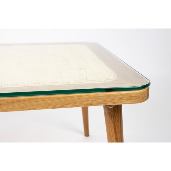 Skleněný konferenční stolek v přírodní barvě 60x120 cm Haru – White Label-image-4