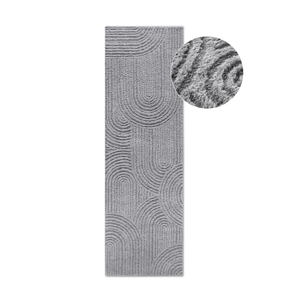 Šedý běhoun 80x240 cm Chappe Light Grey – Elle Decoration