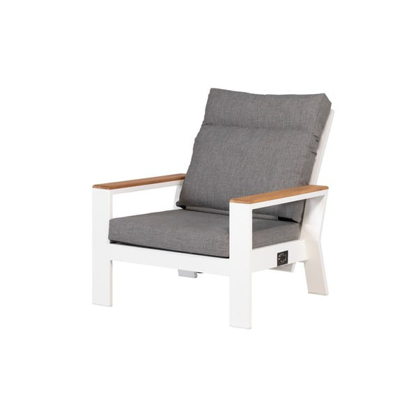 Bílo-šedé kovové zahradní křeslo Valerie – Exotan-image-3