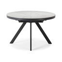 Kulatý rozkládací jídelní stůl s přídavnou deskou s keramickou deskou ø 120 cm Bela - II. jakost – Marckeric