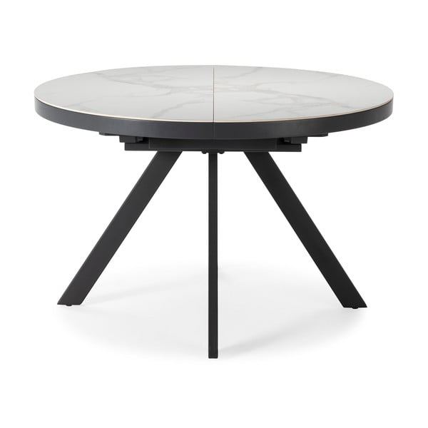 Kulatý rozkládací jídelní stůl s přídavnou deskou s keramickou deskou ø 120 cm Bela – Marckeric
