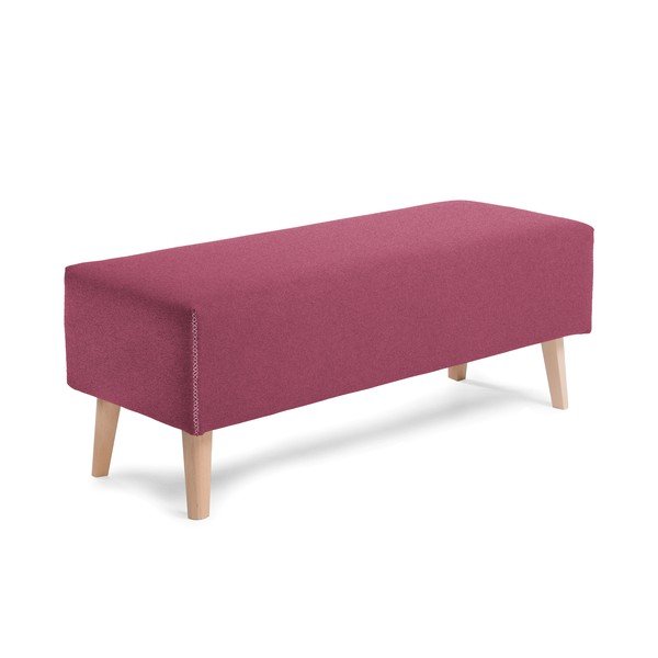 Vínově červená lavice Kave Home Lydia