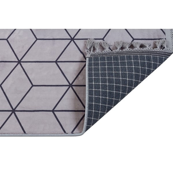 Šedý pratelný koberec 160x100 cm - Vitaus-image-2