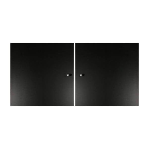 Černá dvířka pro modulární policový systém 2 ks, 32x33 cm Mistral Kubus - Hammel Furniture